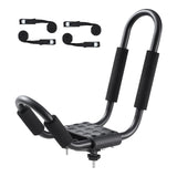 Kayak Roof Rack 2 Pairs J-Bar, Soft Roof Rack, Top Mount Tie Down, Carrier for kayak, Surf Board, Canoe, SUP, Ski Board, Mount on Car, SUV, Truck, 2 Kayaks