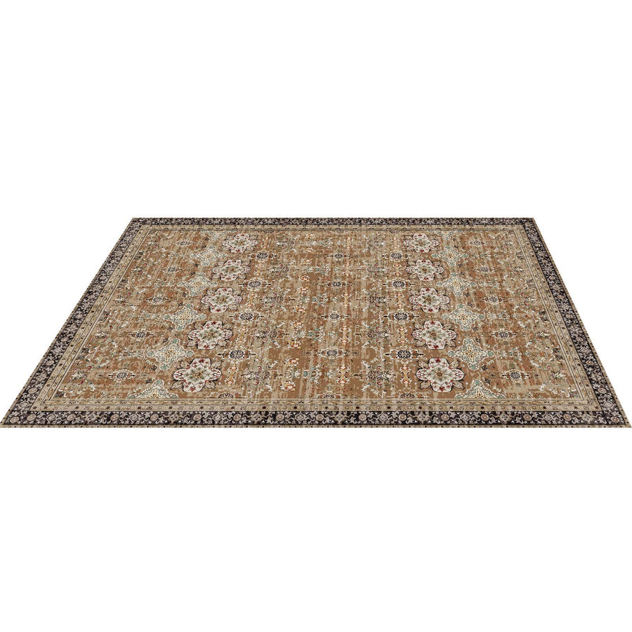 VEVOR Large Area Rug 2286 x 2896 mm Anti-Skid Floor Mat Vintage Brown Green