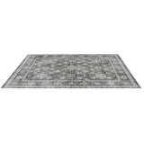Area Rug, 2438.4x3048 mm Large Washable Rug, Non-Slip Tear-Resistant Soft Carpet, Pet & Child Friendly Vintage Area Rugs, Indoor Mat for Bedroom, Living Room, Kids Room, Entryway, Office, Gray