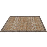 Area Rug, 2438.4 x 3048 mm Large Washable Rug, Non-Slip & Tear-Resistant Soft Carpet, Pet & Child Friendly Vintage Area Rugs, Indoor Mat for Bedroom, Living Room, Kids Room, Office, Brown Green