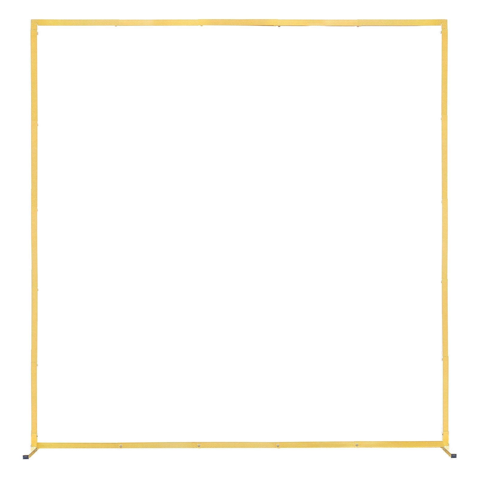 Arch Backdrop Stand, 2 x 2 m, Stable Structure, Easy Assembly, Square Gold Metal Arch Backdrop Stand for Wedding, Birthday Party, Graduation, Holiday Celebration, and Ceremony Decoration