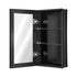 Medicine Cabinet, 14 x 24 inches, Medicine Cabinet for Bathroom with Mirror,  Aluminum Frame Bathroom Wall Cabinet, 2-layer Adjustable Shelves, Recessed & Wall-mounted Installation