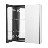 Medicine Cabinet, 26 x 30 inch, Medicine Cabinet for Bathroom with Mirror,  Aluminum Frame Bathroom Wall Cabinet, 2-layer Adjustable Shelves, Recessed & Wall-mounted Installation
