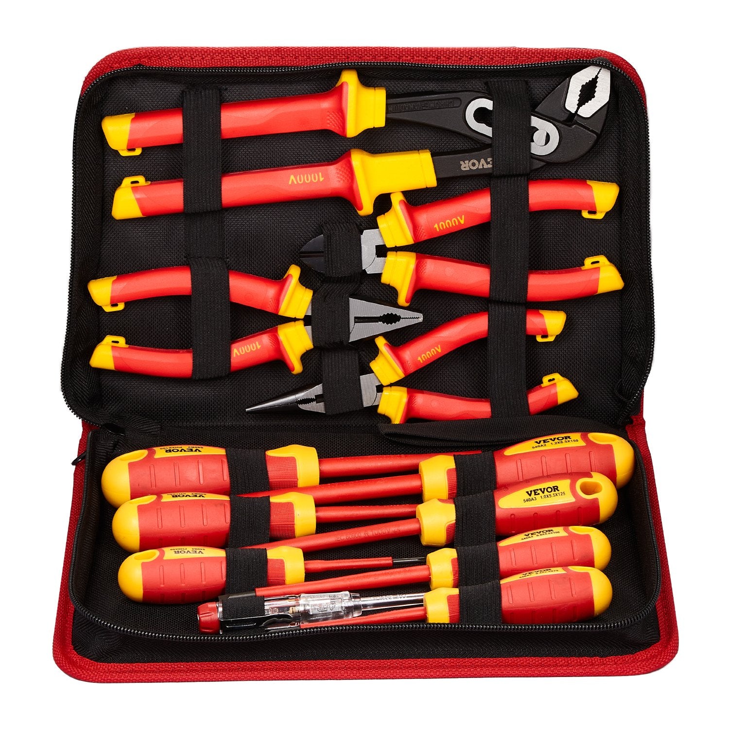 VEVOR Insulated Screwdriver Set 12-Piece Insulated Tool Set for Electricians