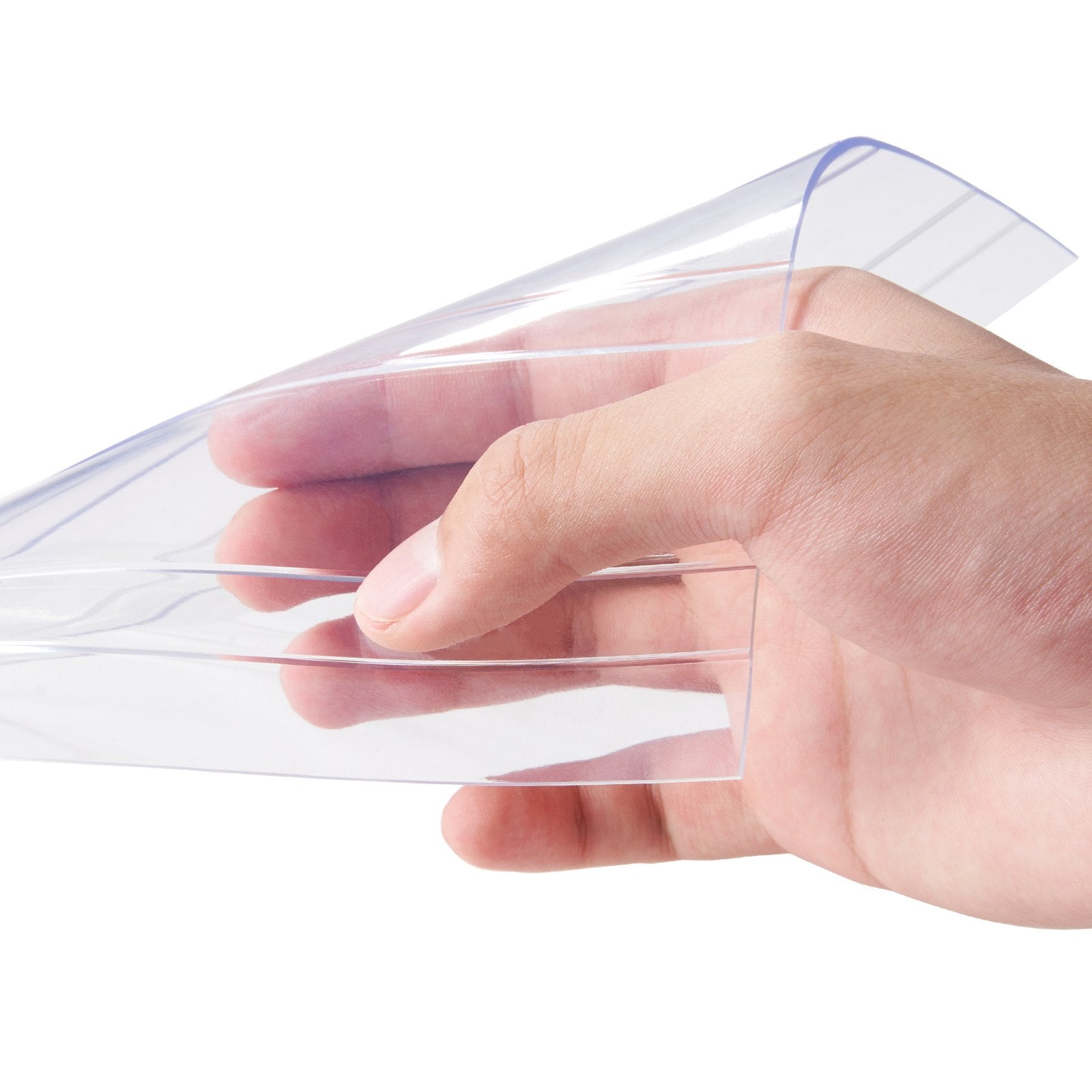 VEVOR Strip Curtain, 3048 cm L x 30.5 cm W x 3 mm Thickness, Clear Ribbed PVC Curtain Strip Door Bulk Roll, Plastic Door Strips for Doorway of Supermarket, Garage, Warehouse, Barn, Pet Animal House