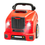 Engine Toy, 60 Pieces, Kids Mechanic Car Repair Set with Removable Parts, Lights and Sounds, Steering Wheel and Horn, Kids Mechanic Workshop Set for Toddler Ages 3 Years and Up, Red