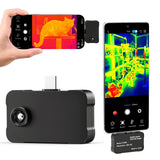 Thermal Imaging Camera for Android & iOS, 512 x 384 Super Resolution, 25HZ Refresh Rate Infrared Thermal Imager for Smartphone Tablets, 256 x 192 IR Resolution, -20°C to 550°C & 6 Color Palettes