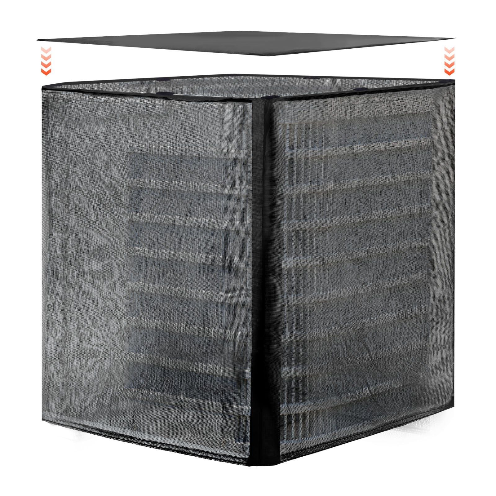 Air Conditioner Cover, 914 x 914 x 1010 mm Ac Cover for Air Conditioning Unit, Dual-Layer, Detachable Canopy,Waterproof Polyester, Universal HVAC Protector for Outdoor Outside Ac Unit, Black