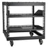VEVOR 9U Open Frame Server Rack, 584.2 to 1016 mm Adjustable Depth, Free Standing or Wall Mount Network Server Rack with 360° Casters, Heavy Duty 4 Post Holds All Your Networking IT Equipment AV Gear