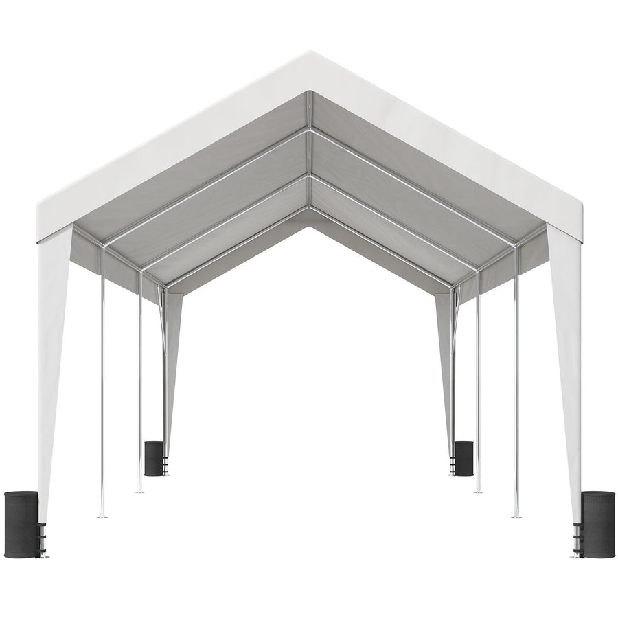 Carport Car Canopy Garage Shelter Tent 10x20ft with 8 Poles for Auto Boats