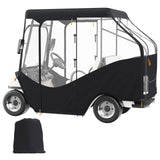 Golf Cart Enclosure, 420D Polyester Driving Enclosure with 4-Sided Transparent Windows, 4 Passenger Club Car Covers Universal Fits for Most Brand Carts, Sunproof and Dustproof Outdoor Cart Cover