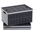 Plastic Collapsible Storage Bins with Lids, 65L 3 Packs, Stackable Folding Storage Crates with Handles, Holds 38 kg Per Bin, Heavy Duty Containers, Space-Saving Baskets, for Home Organizing