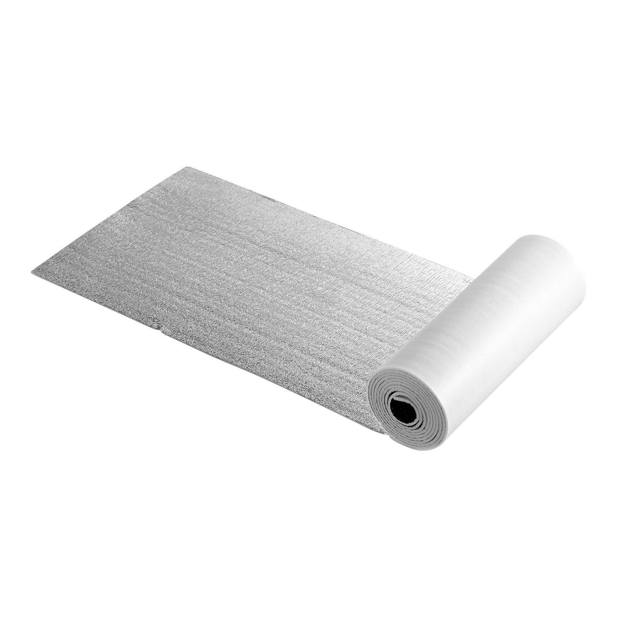 Reflective Insulation Roll, 2 Car Garage Door Thermal Insulation Kit, 6mm 5.49 m x 0.61 m, 4 Rolls Aluminum Foil EPE Foam Core Radiant Barrier, White PE Film Heat Shield for Garage Doors
