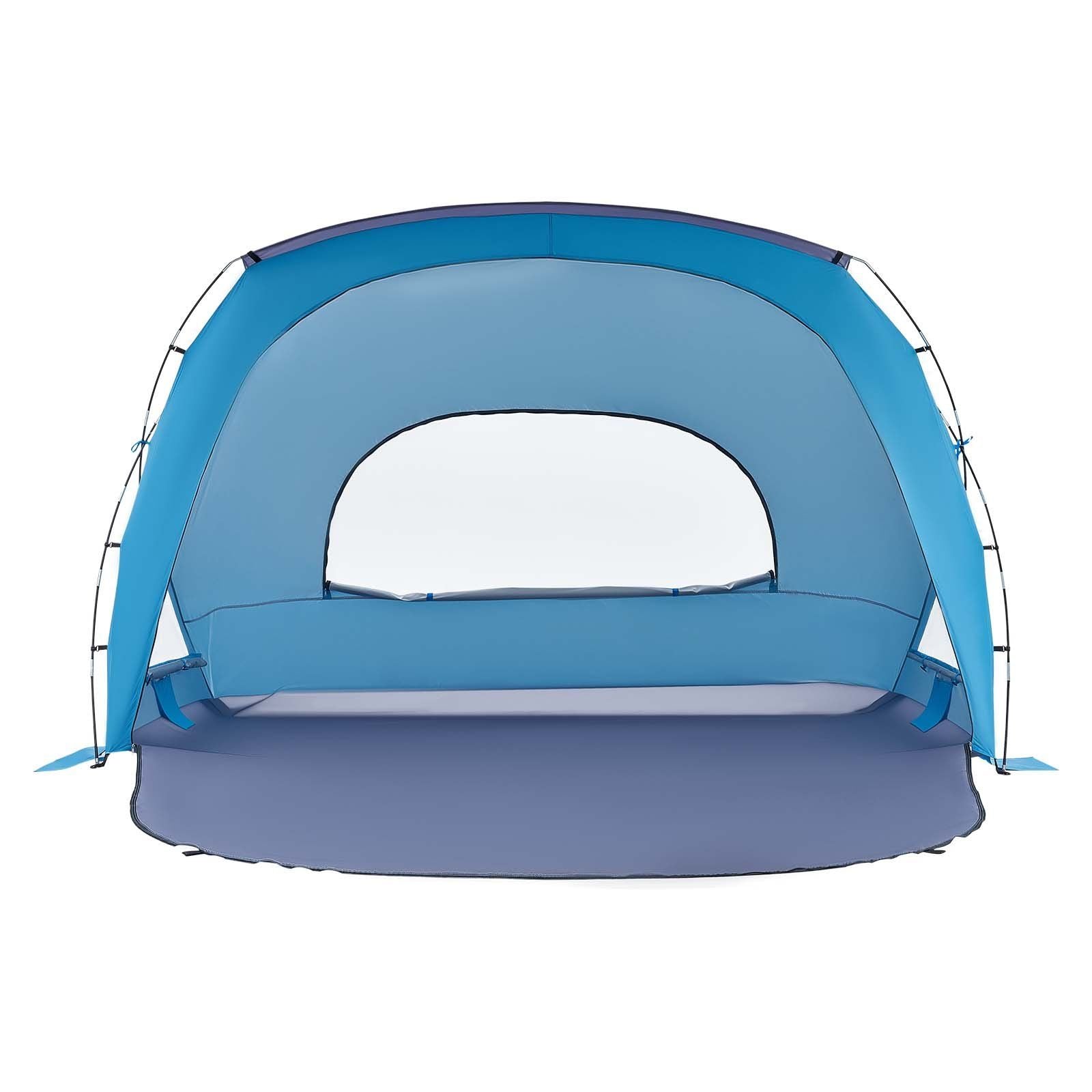 Beach Tent Sun Shelter for 6 Person, UPF 50+ Protection, Portable Sun Shade Canopy with Carrying Bag & Sand Pockets, Lightweight and Easy Setup Beach Umbrella for Family Camping Outdoor Picnic