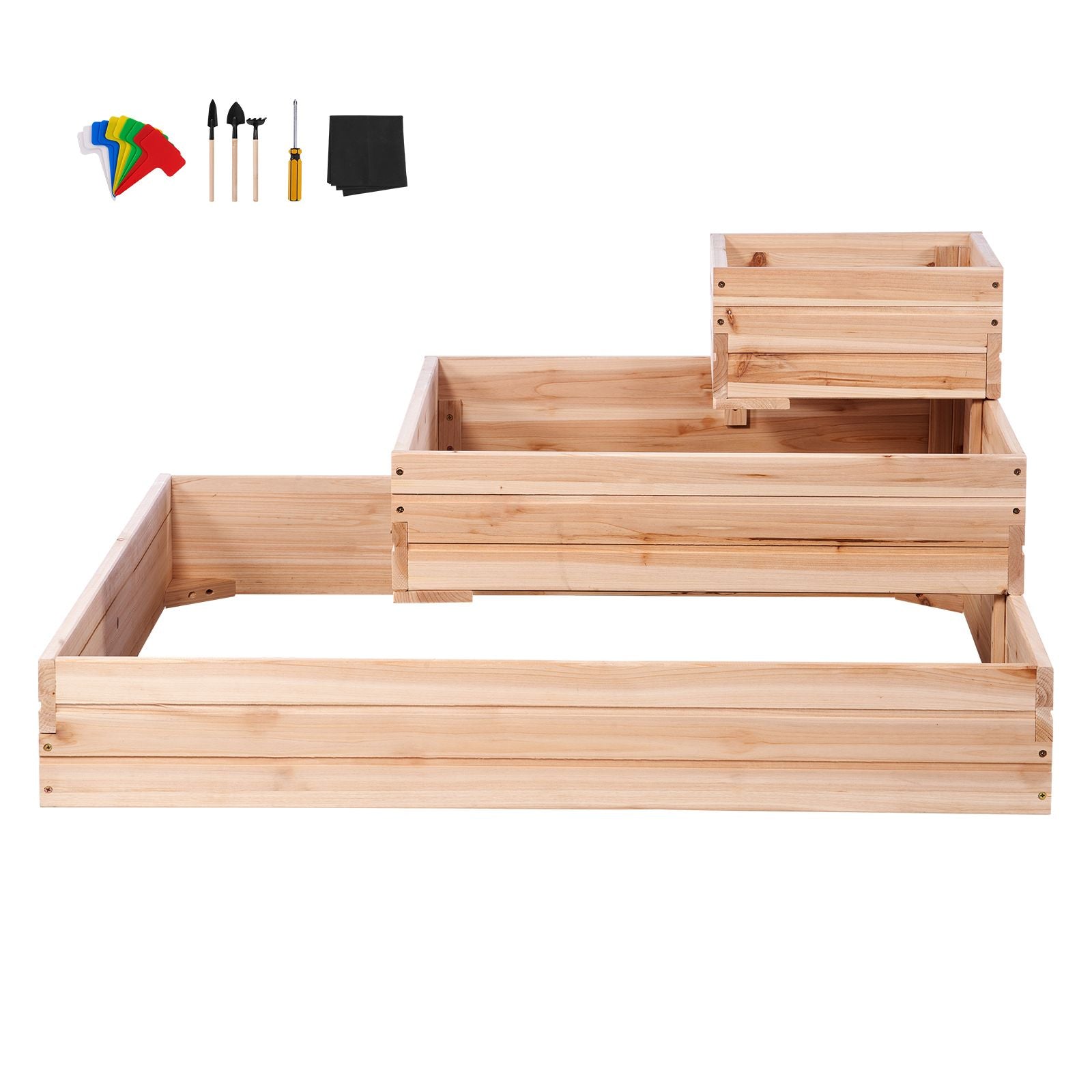 Wooden Raised Garden Bed Planter Box 113 x 113 x 51 cm Flower Vegetable Herb