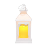 12 Pcs Decorative Candle Lantern, LED Electric Flameless Candle, Plastic LED Holder with Glass, Wall Hanging Indoor Porch Lanterns for Wedding Table Party Farmhouse Indoor Decor, White