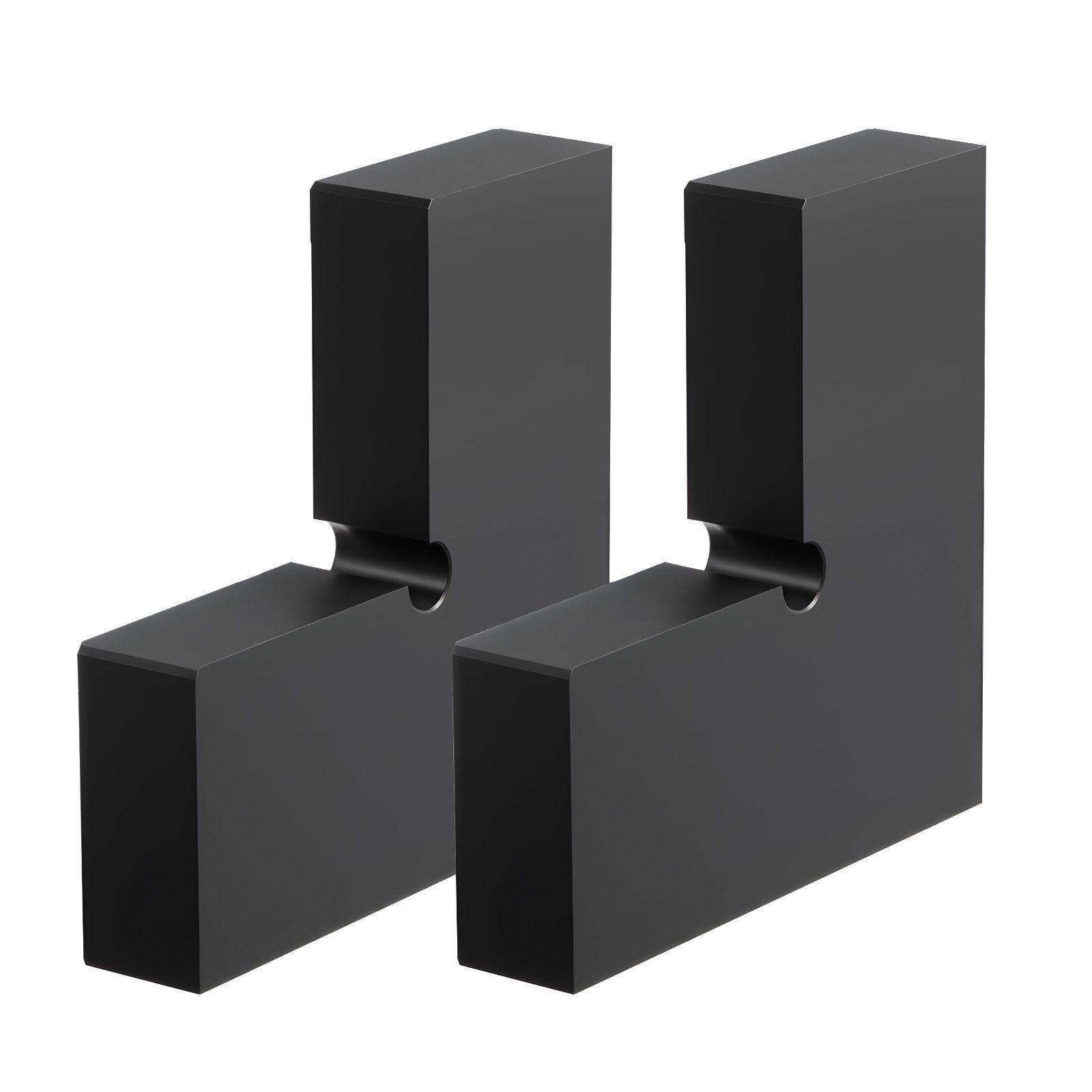 2 Pack Corner Connectors for Handrail, Extension Stair Railing Accessories, POM Hand Rail Connector Fittings for Rectangular Cable Railing, Deck Cable Rail System Outdoor, Matte Black, HT-05