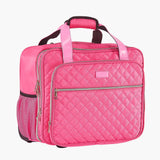 Rolling Laptop Bag, Fits Up to 17.3 Inch Laptop, Wheeled Briefcase, Roller Computer Tote Bag with 2 Fixed Wheels & Telescoping Handle, Laptop Case for Work Travel Business Office, Red