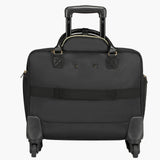 Rolling Laptop Bag, Fits Up to 17.3 Inch Laptop, Wheeled Briefcase, Roller Computer Tote Bag with 4 Spinner Wheels & TSA Lock, Laptop Case for Work Travel Business, Women & Men (Black Gold)