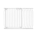 Baby Gate, 749-1229 mm Extra Wide, 762 mm High, Dog Gate for Stairs Doorways and House, Easy Step Walk Thru Auto Close Child Gate Pet Security Gate with Pressure Mount and Wall Mount Kit, White