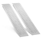 Portable Loading Ramps, 2 Pcs 1200 x 215 mm, Durable Aluminum Shed Ramp Set with Anti-Slip Holes, Compact Design and Easy Storage, 399.2 kg Weight Capacity, for ATV, Tractors, Lawn Mowers, Carts