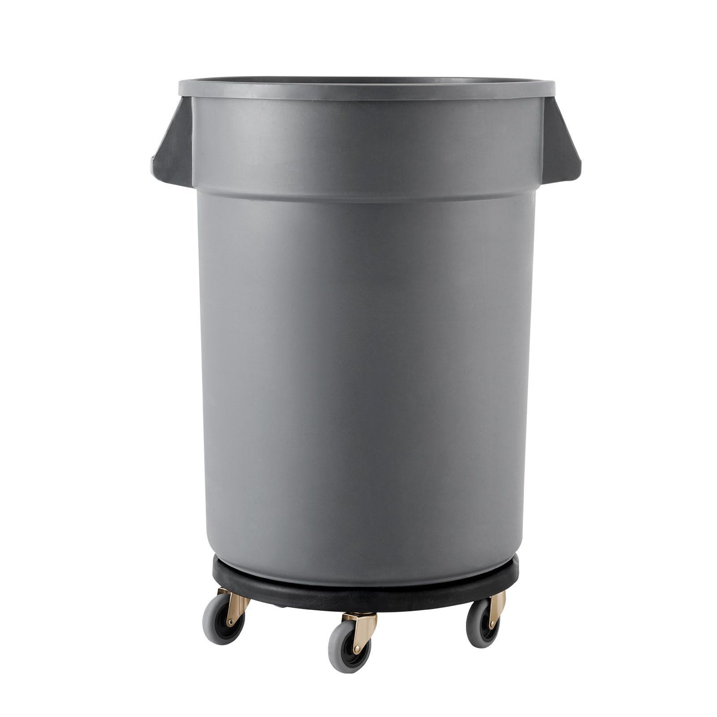 Trash Can Dolly, Fit 20, 32, 44, 55 Gallon Containers, Round Trash Can Roller Base with 4 Lockable Wheels, 500lbs Weight Capacity, Heavy Duty Barrel Dolly, Multi-Functional Rolling Dolly Cart