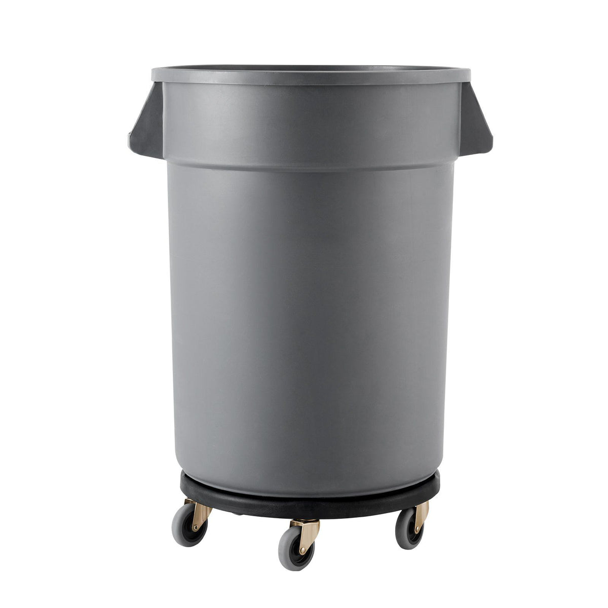 Trash Can Dolly, Fit 20, 32, 44, 55 Gallon Containers, Round Trash Can Roller Base with 4 Lockable Wheels, 500lbs Weight Capacity, Heavy Duty Barrel Dolly, Multi-Functional Rolling Dolly Cart