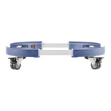 Trash Can Dolly with 4 Lockable Wheels, 440lbs Weight Capacity, Round Trash Can Roller Base, 15-22.8 in Adjustable, Heavy Duty Drum Dolly Plant Caddy, Multi-Functional Rolling Dolly Cart, Blue