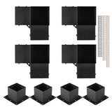 Pergola Bracket Kit 152.4 x 152.4 mm, 8pcs 3-Way Heavy Duty Corner Bracket Woodworks DIY Post Base, Easy Installation Wooden Beams for Gazebos, Patio Pergolas, Log Cabin Outdoor Pergola Hardware