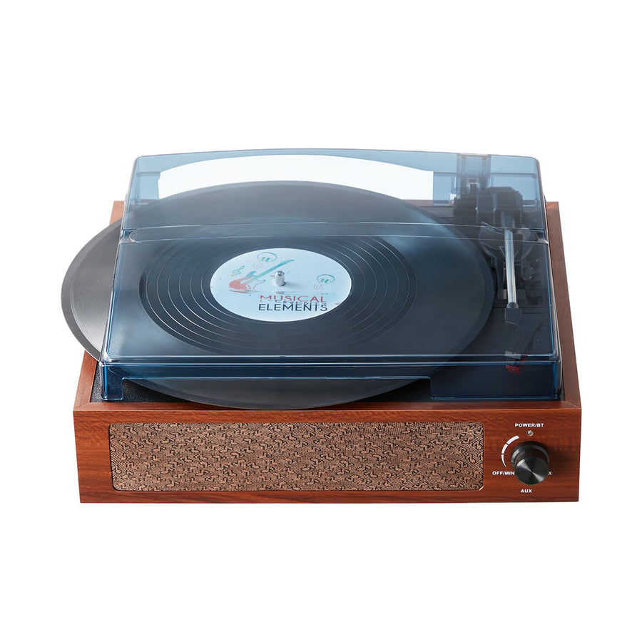 Bluetooth Vinyl Record Player 3-Speed Belt Driven Turntable 5W Speakers