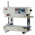Continuous Bag Band Sealing Machine, 6-12 mm Seal Width, Vertical Band Sealer Machine with Roller Printing , Temp & Speed Adjustable, Commercial Heat Sealer Machine for 0.03-0.8 mm Plastic Bags