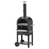 Outdoor Pizza Oven, 12" Pellet Fire Ovens, 2-Layer Pizza Oven Wood Fired, Wood Burning Outdoor Pizza-Oven with 2 Removable Wheels, 1000℉ Max Temperature Fired Pizza-Maker Ovens for Barbecue