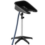 Portable Shampoo Bowl, Shampoo Sink with Adjustable Height & Angle, Salon Hair Wash Sink with Drain Hose and Star-Shaped Support Base for Barbershop Beauty Spa Center Home Use