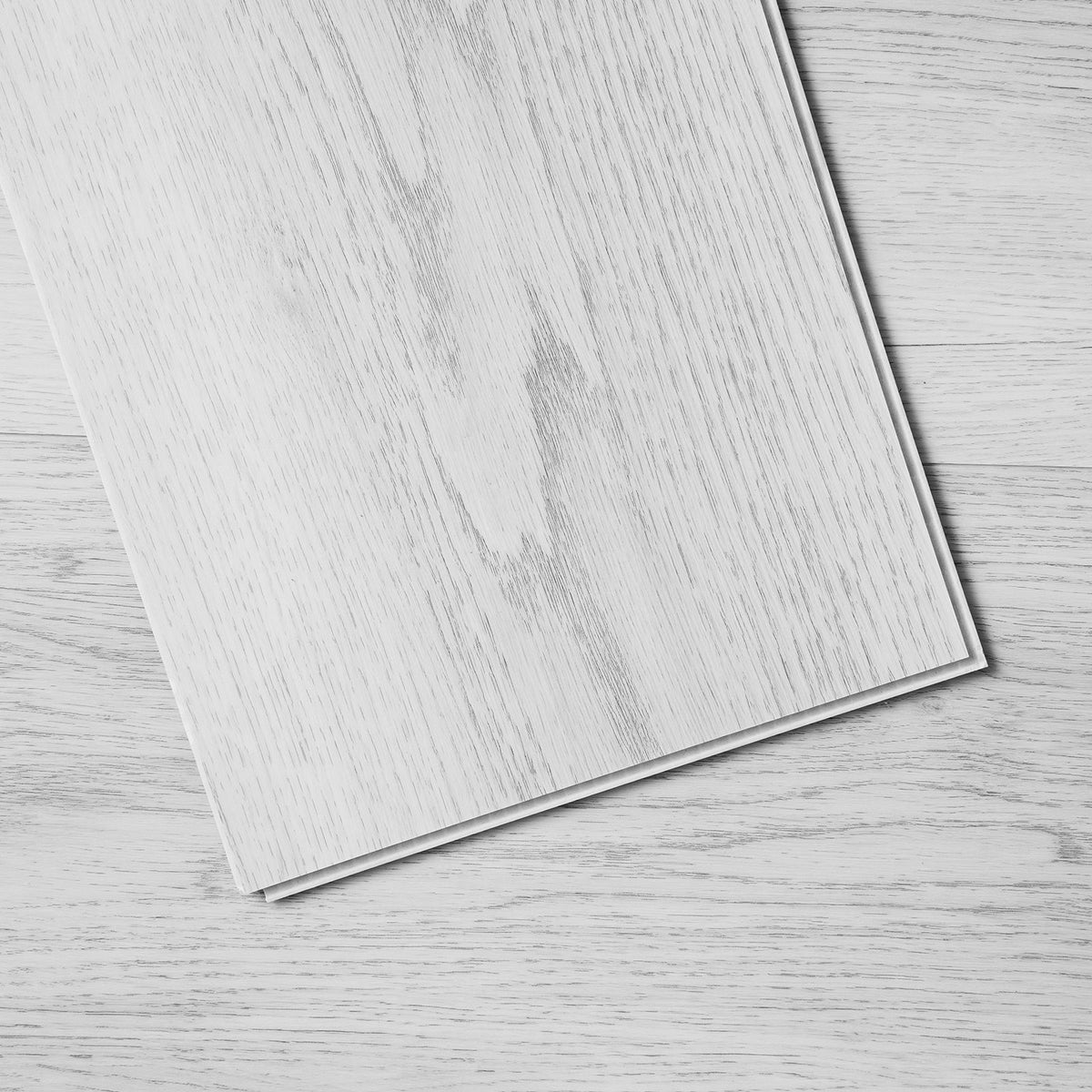Interlocking Vinyl Floor Tiles 48 x 7.3 inch, 10 Tiles 5.5mm Thick Snap Together, Light Gray Wood Grain DIY Flooring for Kitchen, Dining Room, Bedrooms & Bathrooms, Easy for Home Decor