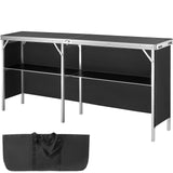 Extra Long Folding Portable Bar Table - Tradeshow Podium Table for Indoor