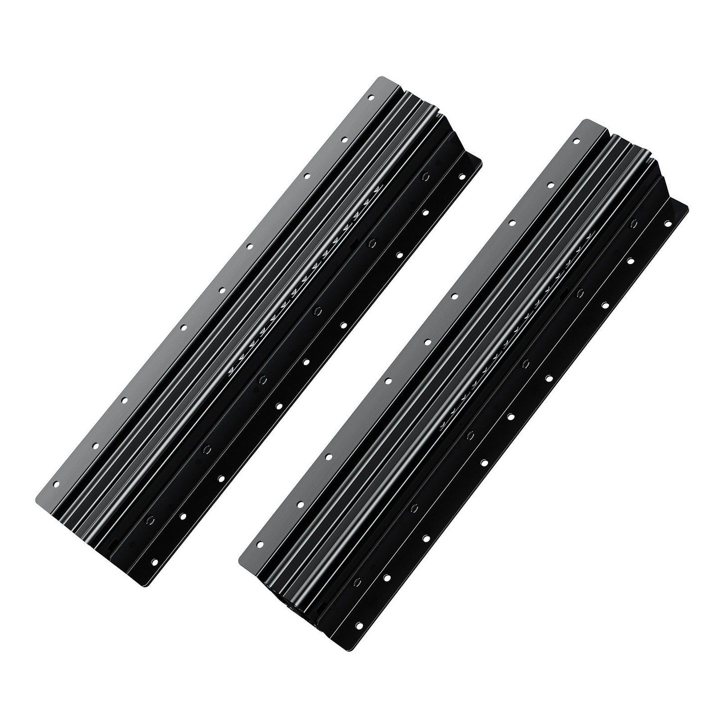 Undermount Drawer Slides, 16 inch, Full Extension Ball Bearing Under Stair Cabinet Rails, 260 LB Load Capacity Heavy Duty Bottom Stair Cabinet Glides Track Runners,for DIY Replacement, Black