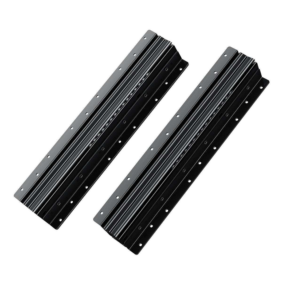 Undermount Drawer Slides, 16 inch, Full Extension Ball Bearing Under Stair Cabinet Rails, 260 LB Load Capacity Heavy Duty Bottom Stair Cabinet Glides Track Runners,for DIY Replacement, Black