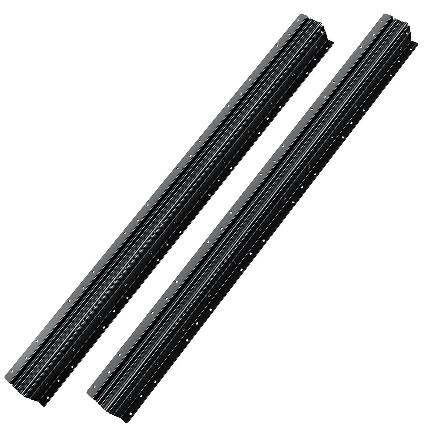 Undermount Drawer Slides, 40 inch, Full Extension Ball Bearing Under Stair Cabinet Rails, 260 LB Load Capacity Heavy Duty Bottom Stair Cabinet Glides Track Runners,for DIY Replacement, Black