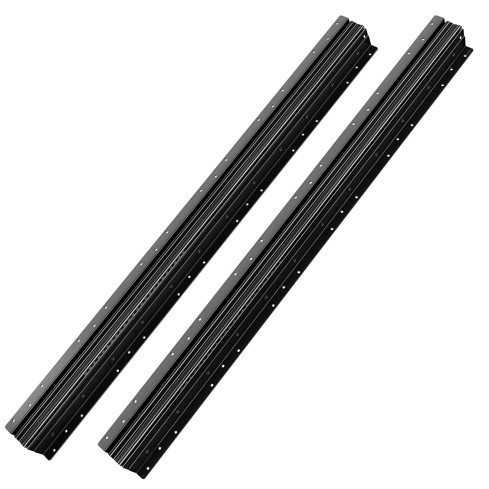 Undermount Drawer Slides, 40 inch, Full Extension Ball Bearing Under Stair Cabinet Rails, 260 LB Load Capacity Heavy Duty Bottom Stair Cabinet Glides Track Runners,for DIY Replacement, Black