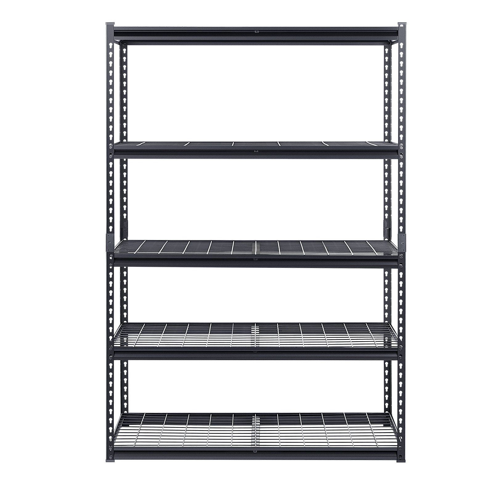 Storage Shelves, 1361 kg, 5 Tier Heavy Duty Garage Shelving, 609.6 x 1219.2 x 1828.8 mm Adjustable Metal Shelves for Industrial Shelving Unit Utility Shelf, for Kitchen, Warehouse, Basement
