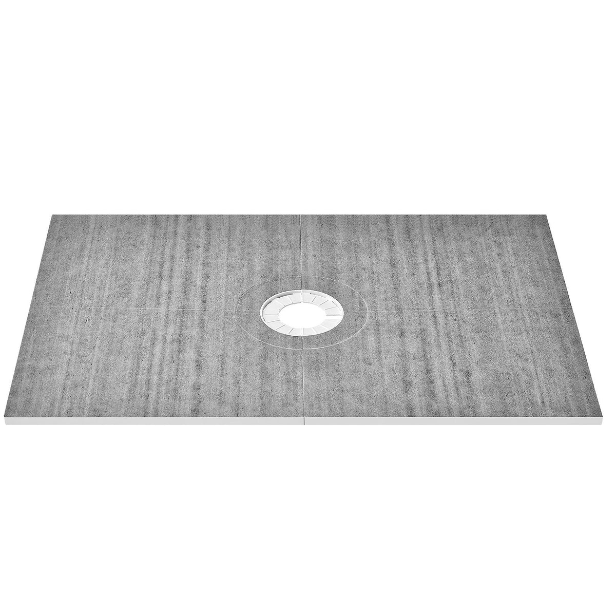 Shower Curb Kit, 1219x1828mm Shower Pan Kit with 160mm Central Drain, Lightweight EPS Shower Installation Kits with 2 Waterproof Cloths, Shower Pan Slope Sticks Fit for Bathroom
