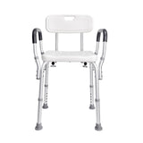 Shower Chair, Shower Seat with Back, Adjustable Height Shower Stool, Shower Chair for Inside Shower Bathtub, Non-slip Bathroom Bench Bath Chair for Elderly Disabled Handicap, 158.8 kg Capacity
