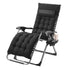 Zero Gravity Chair, 26 inch Zero Gravity Recliner Lounge Chair for Indoor and Outdoor, Adjustable Anti Gravity Chair with Cushion, Headrest, Footrest, and Cupholder, 500 lbs, Black