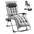 Zero Gravity Chair, 26 inch Zero Gravity Recliner Lounge Chair for Indoor and Outdoor, Adjustable Anti Gravity Chair with Cushion, Headrest, Footrest, and Cupholder, 500 lbs, Gray