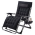Zero Gravity Chair, 33 inch Zero Gravity Recliner Lounge Chair for Indoor and Outdoor, Adjustable Anti Gravity Chair with Cushion, Headrest, Footrest, and Cupholder, 500 lbs, Black