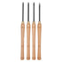 Wood Lathe Turning Tool Set, 4PCS, Lathe Roughing Finishing and Detailing Hollow Tool with Wooden Handle, Diamond Round Square Carbide Inserts, Wooden Box, for Beginners Hobbyists Professionals
