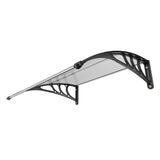 Window Door Awning Canopy 40" x 40", UPF 50+ Polycarbonate Entry Door Outdoor Window Awning Exterior, Front Door Overhang Awning for Sun Shutter, UV, Rain, Snow Protection, Hollow Sheet