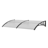 Window Door Awning Canopy 965 x 1987 mm, UPF 50+ Polycarbonate Entry Door Outdoor Window Awning Exterior, Front Door Overhang Awning for Sun Shutter, UV, Rain, Snow Protection, Hollow Sheet