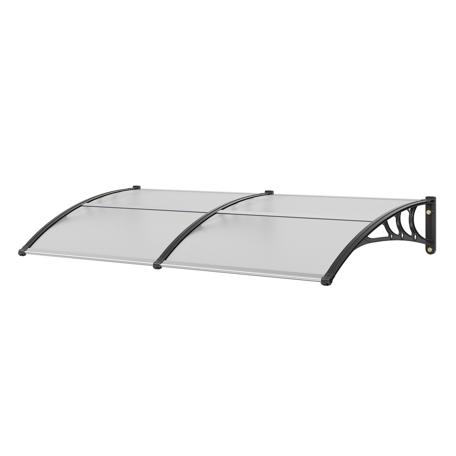 Window Door Awning Canopy 965 x 1987 mm, UPF 50+ Polycarbonate Entry Door Outdoor Window Awning Exterior, Front Door Overhang Awning for Sun Shutter, UV, Rain, Snow Protection, Hollow Sheet