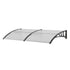 Window Door Awning Canopy 965 x 1987 mm, UPF 50+ Polycarbonate Entry Door Outdoor Window Awning Exterior, Front Door Overhang Awning for Sun Shutter, UV, Rain, Snow Protection, Hollow Sheet